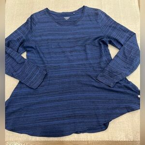 [XL] Toad&Co Imogene Fluid Tunic Top Women’s Space Dye Peplum Hem Stretch Knit